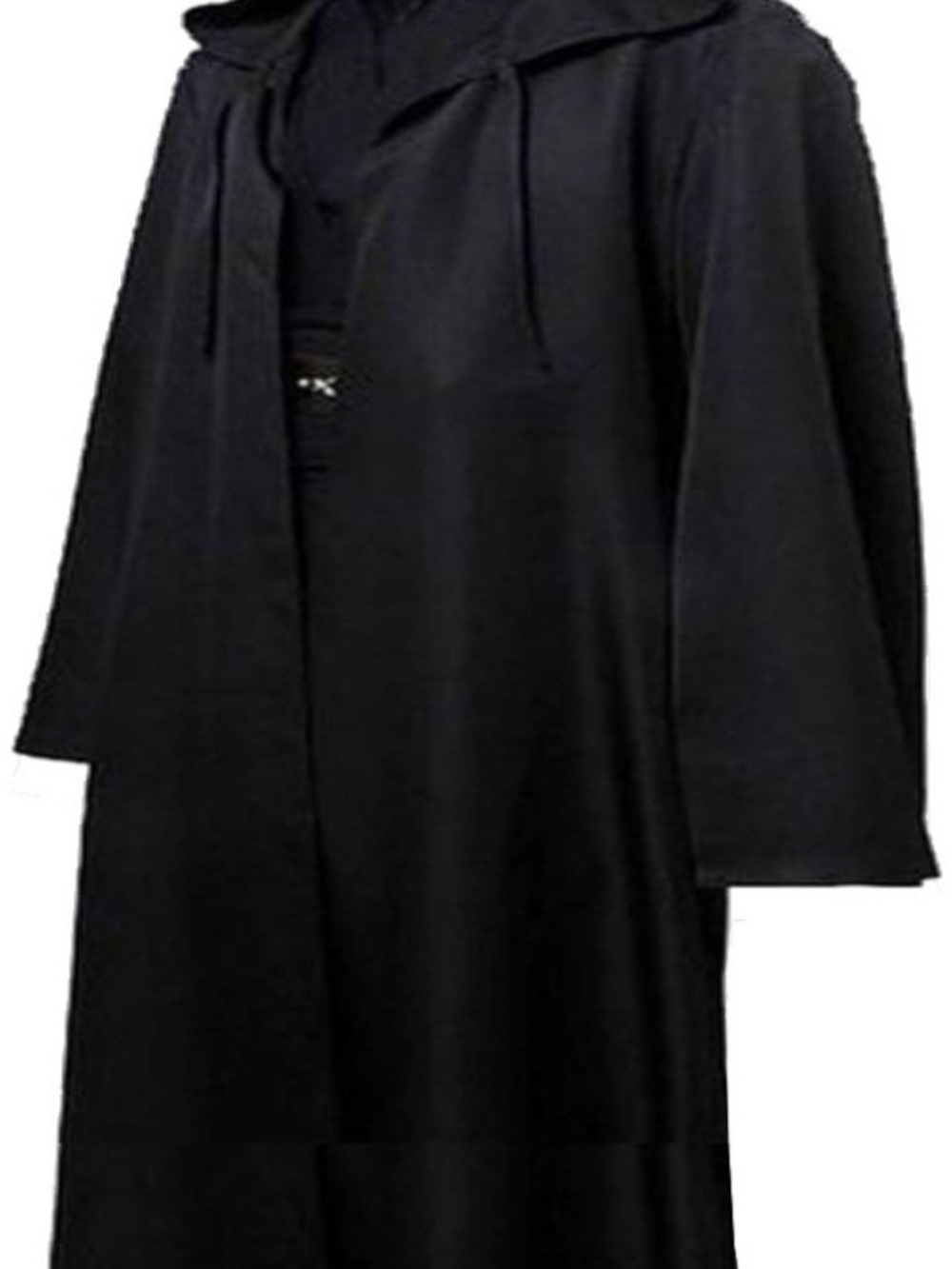 Men black Hooded Robe Cloak Costume- Halloween cosplay- size Large